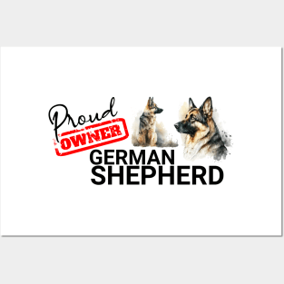 Proud Owner German Shepherd Posters and Art